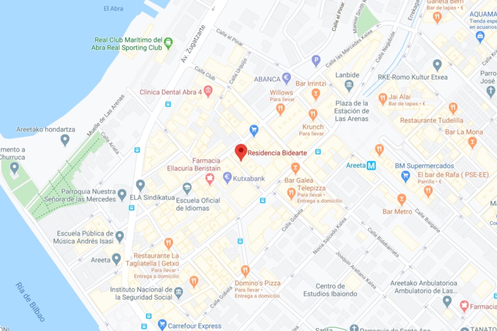 mapa Residencia para mayores Bidearte